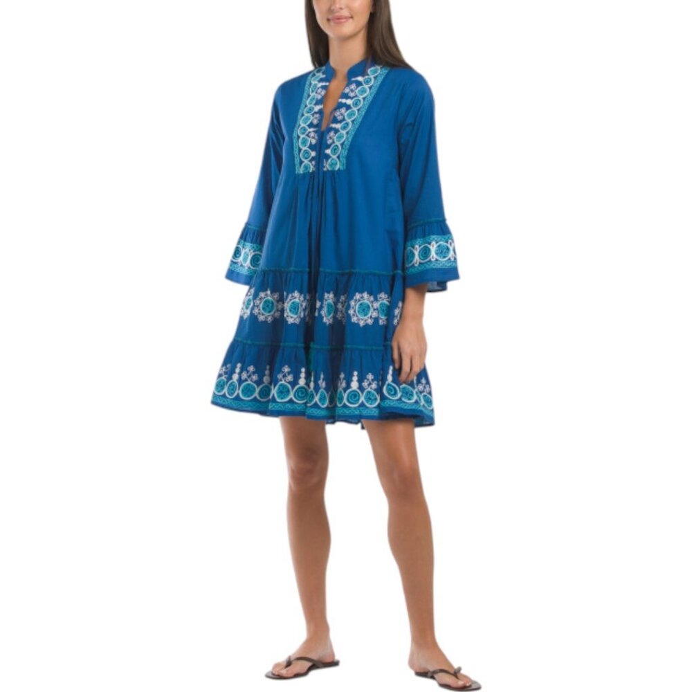 DEBBIE KATZ Rosemary Embroidered Swimsuit Cover-up